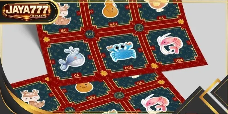 An overview of the betting area where players place their chips on animal icons